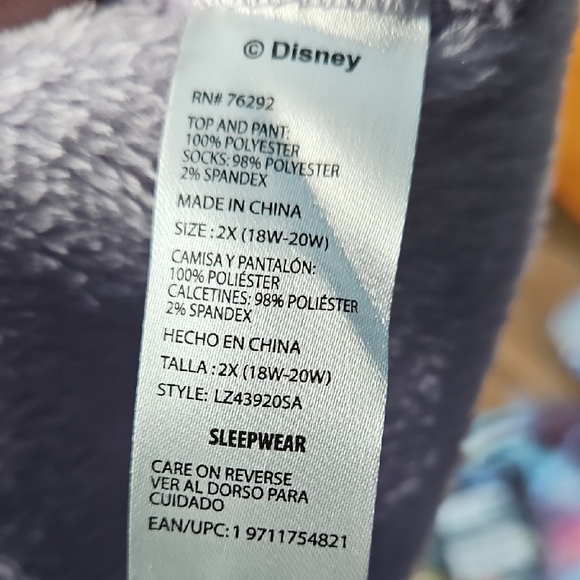 Disney Jack Skellington Nightmare Before Christmas Women’s Pajama Set 2X - Picture 14 of 14